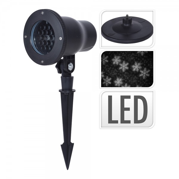 Proyector LED efecto tormenta de nieve