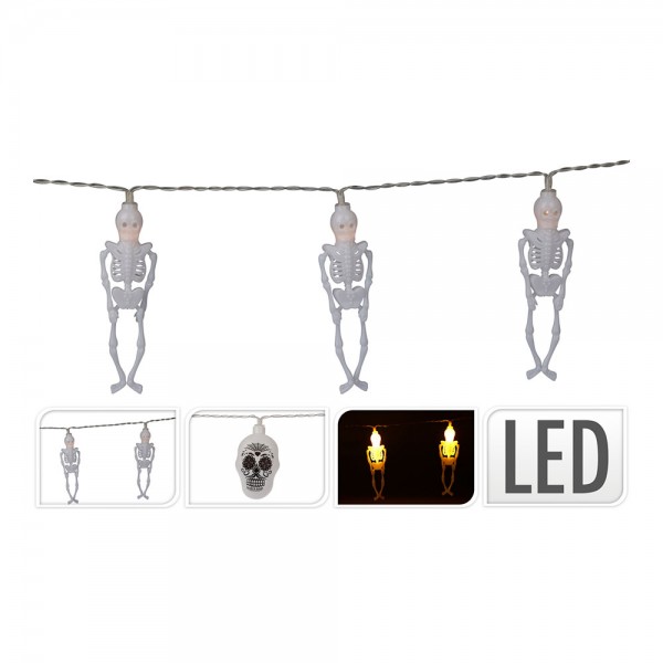 Guirnalda Halloween ojos a pilas 10 LED