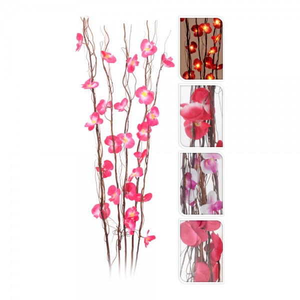 Ramo de flores decorativas con LED