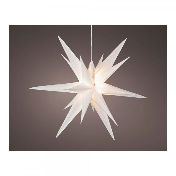 Estrella blanca iluminada 6 LEDs