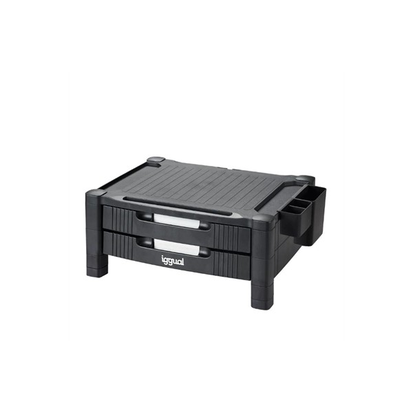 Elevador de monitor Iggual con cajones