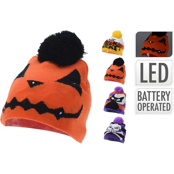 Gorro Halloween con luz LED multicolor