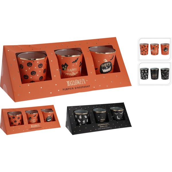 Velas aromáticas Halloween colores variados