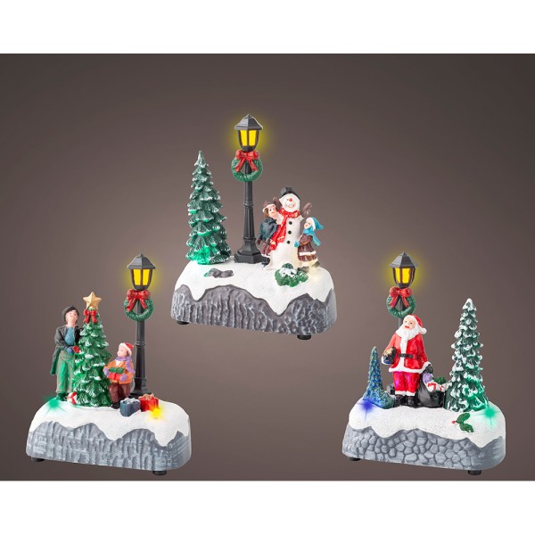 Figura navideña LED con farola