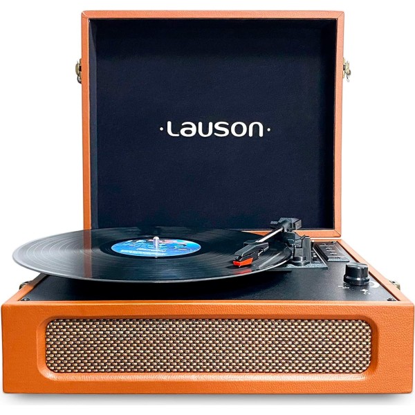 Tocadiscos Bluetooth Lauson con altavoces integrados CL615 Wood