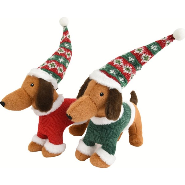 Perro peluche navideño